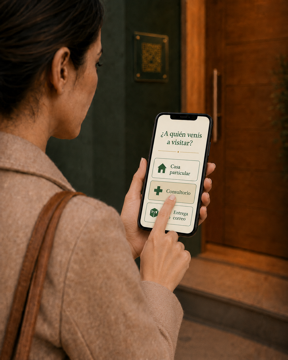 Elegís a quién visitar. Casa, consultorio o entrega: cada opción avisa al receptor correcto.
